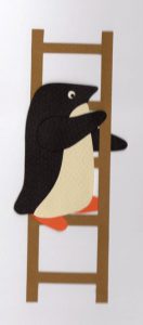 L for ladder, Penguin climbing a ladder